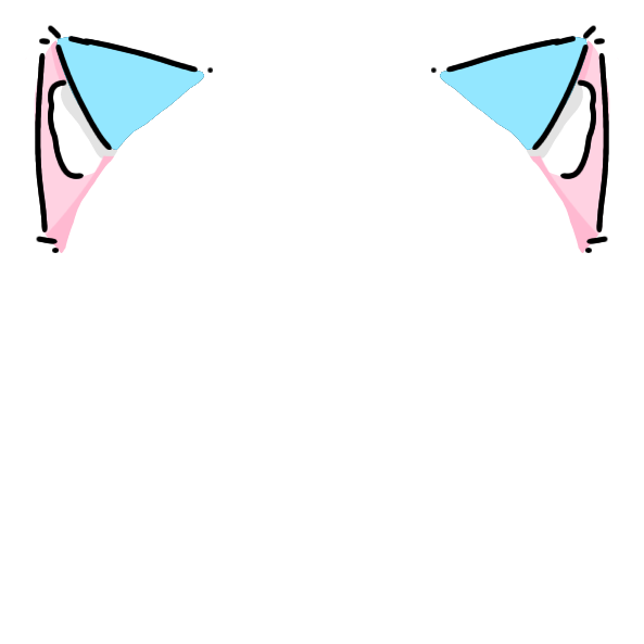 cyan cat ears Decoration